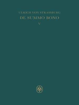 cover image of De summo bono. Liber V